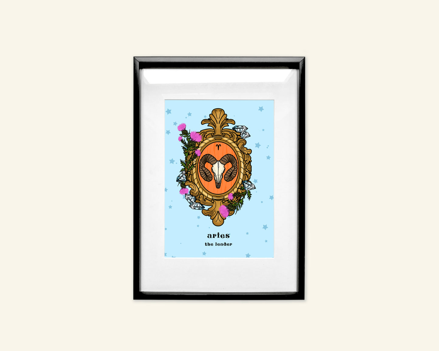 Aries Zodiac Sign Unframed Art Print