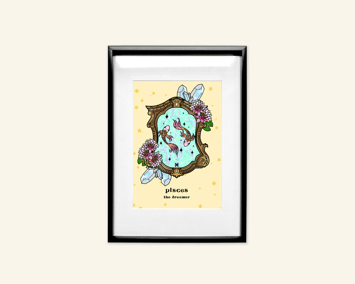 Pisces Zodiac Sign Unframed Art Print