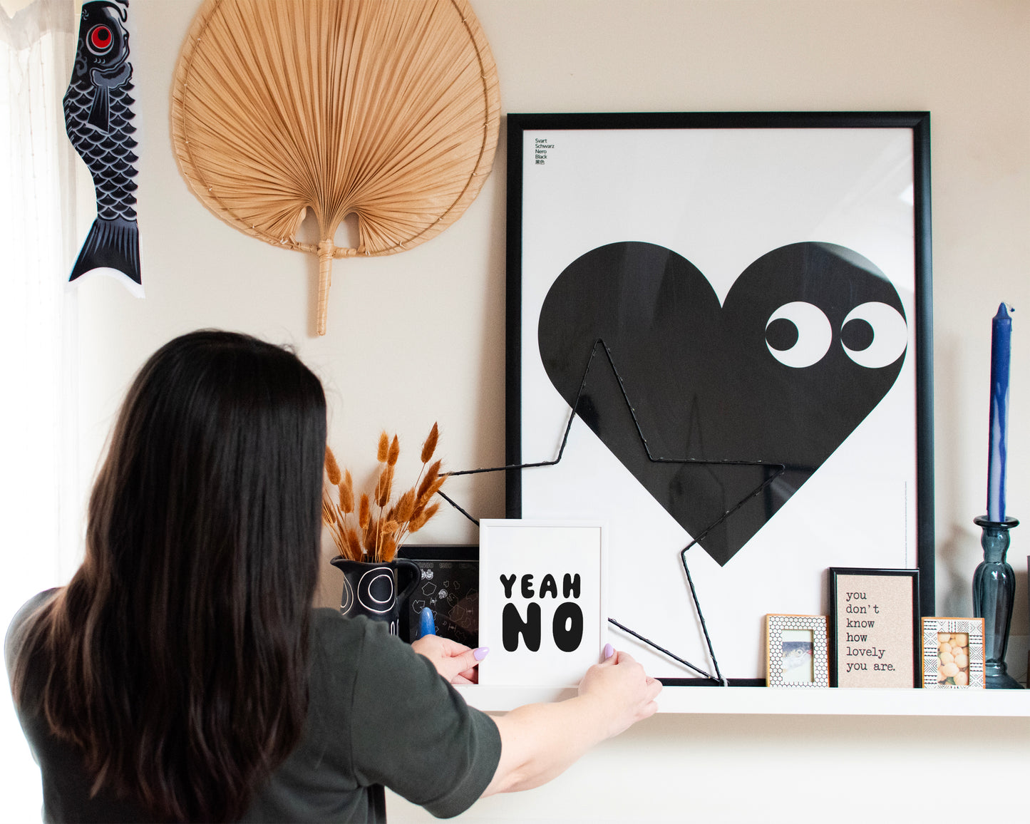 Yeah No Unframed Art Print