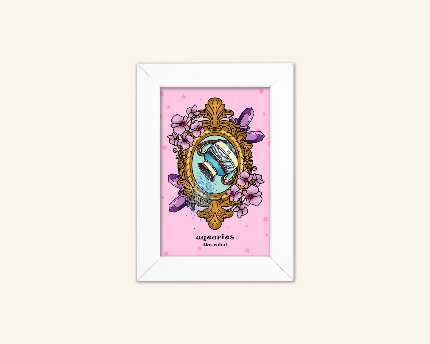 Aquarius Zodiac Sign Unframed Art Print