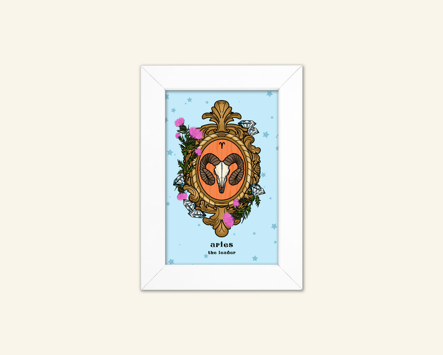 Aries Zodiac Sign Unframed Art Print