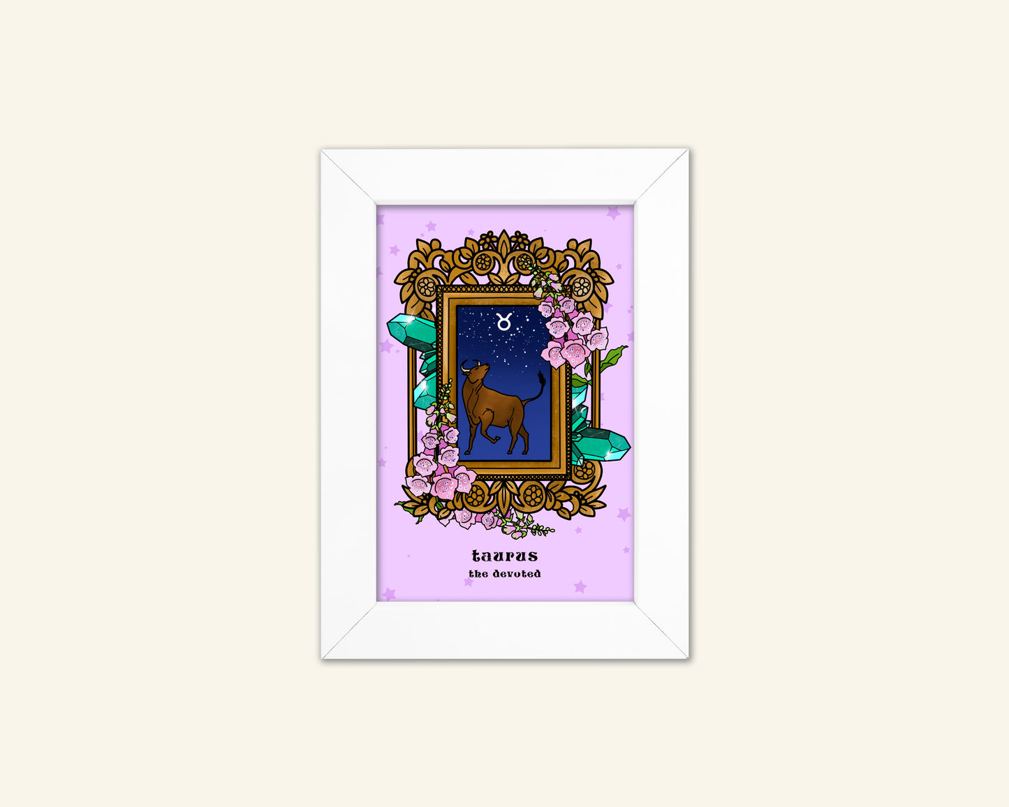 Taurus Zodiac Sign Unframed Art Print