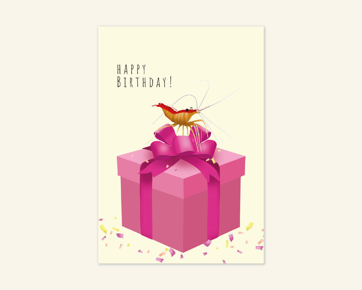 Shrimp Happy Birthday Card
