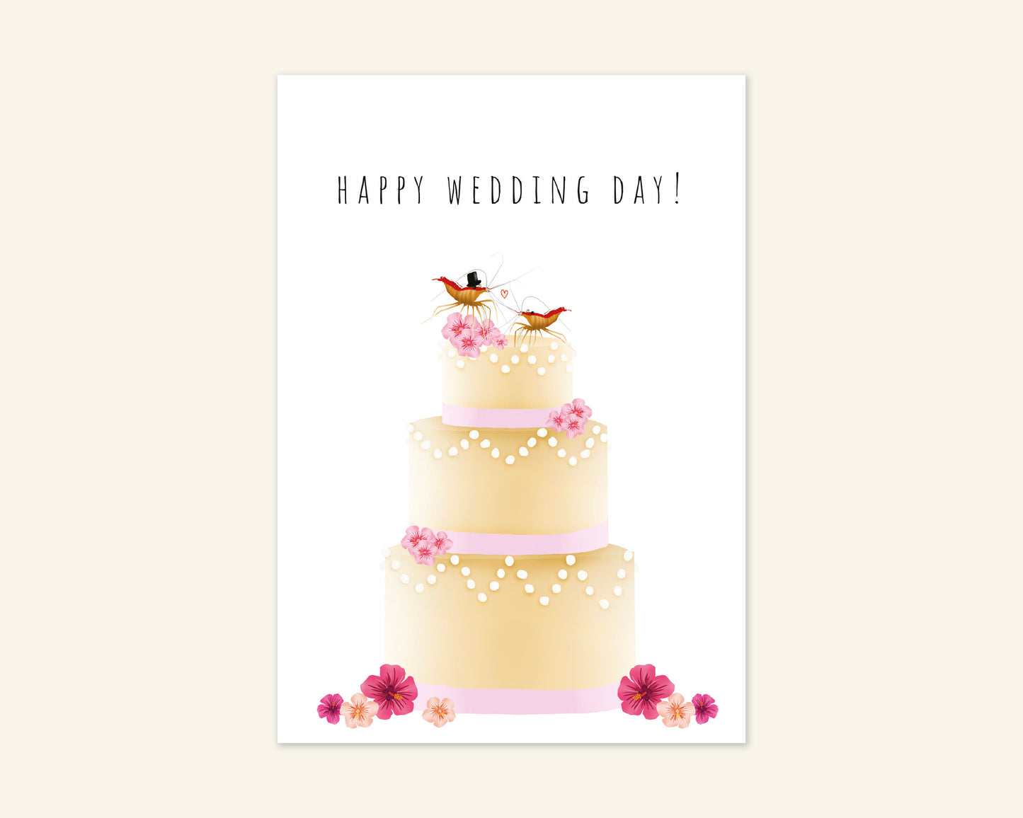 Shrimps Happy Wedding Day Card