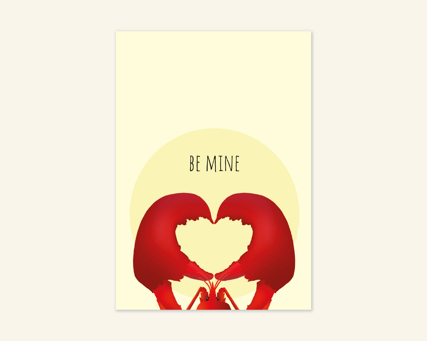 Be Mine Lobster Valentines Day Card