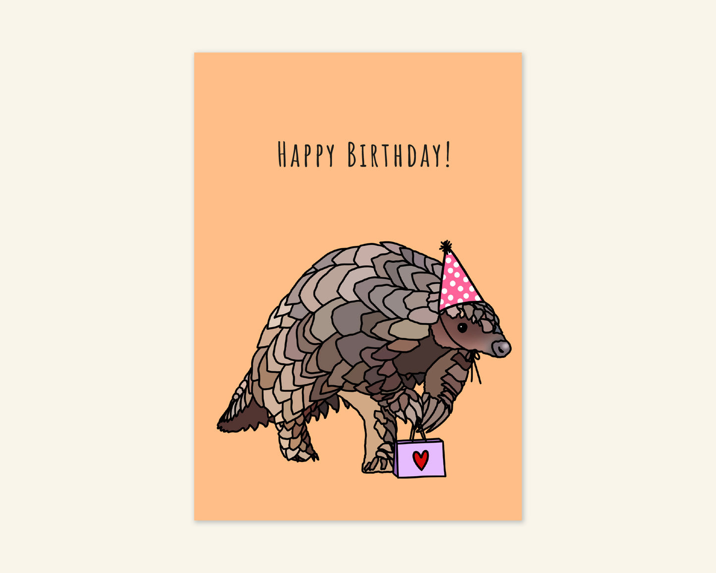 Pangolin Happy Birthday Card
