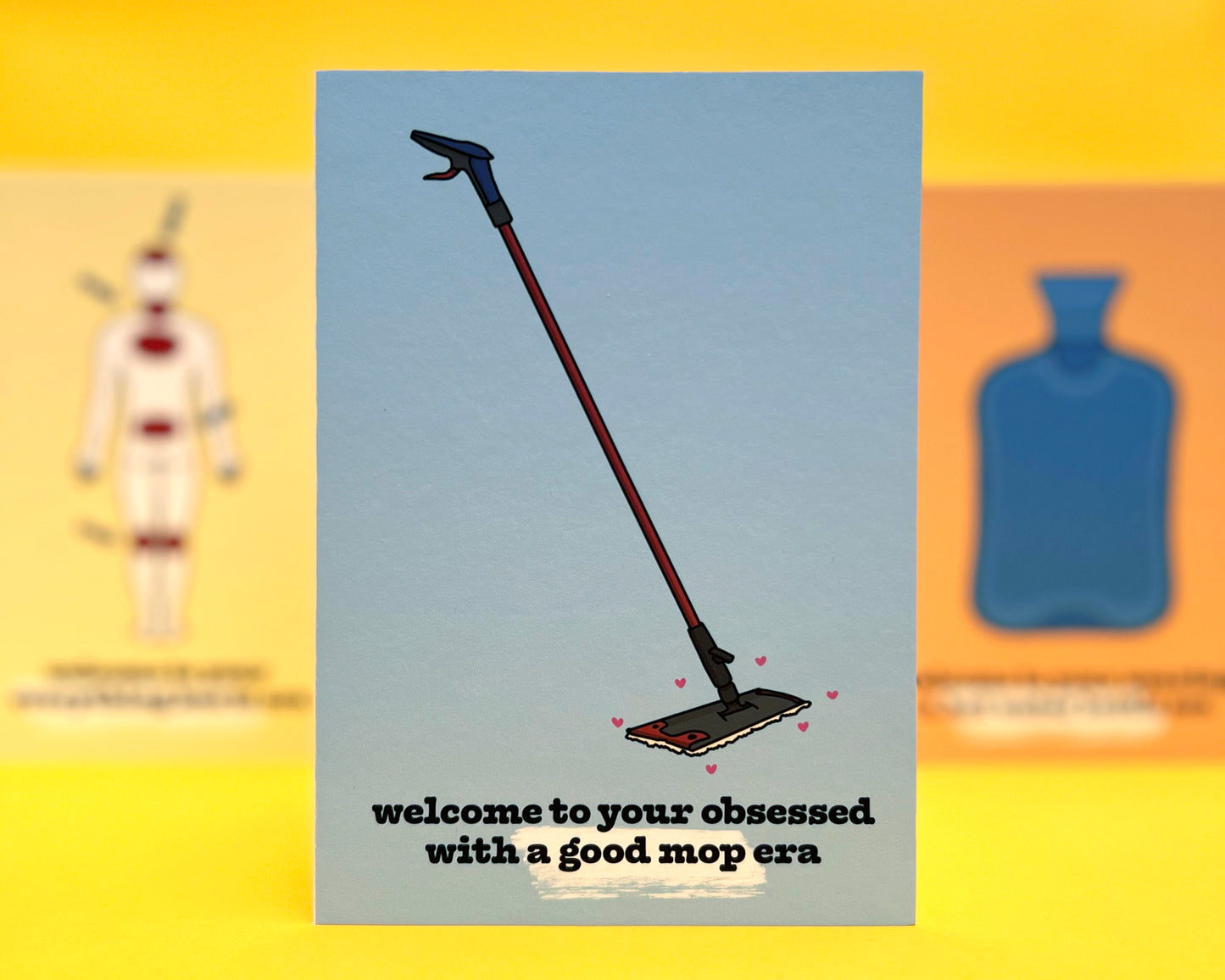 Obsessed With A Good Mop Era A6 Birthday Card With Badge