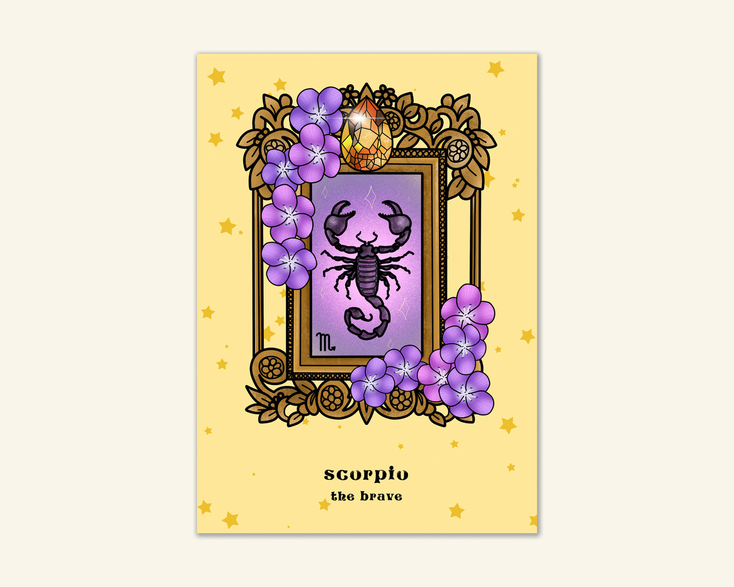 Scorpio Zodiac Sign Birthday Card