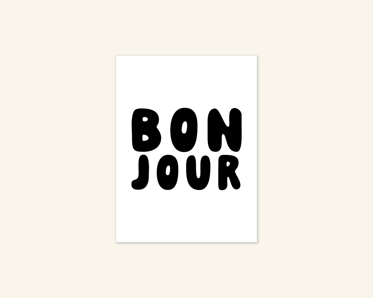 Bonjour Tiny Card