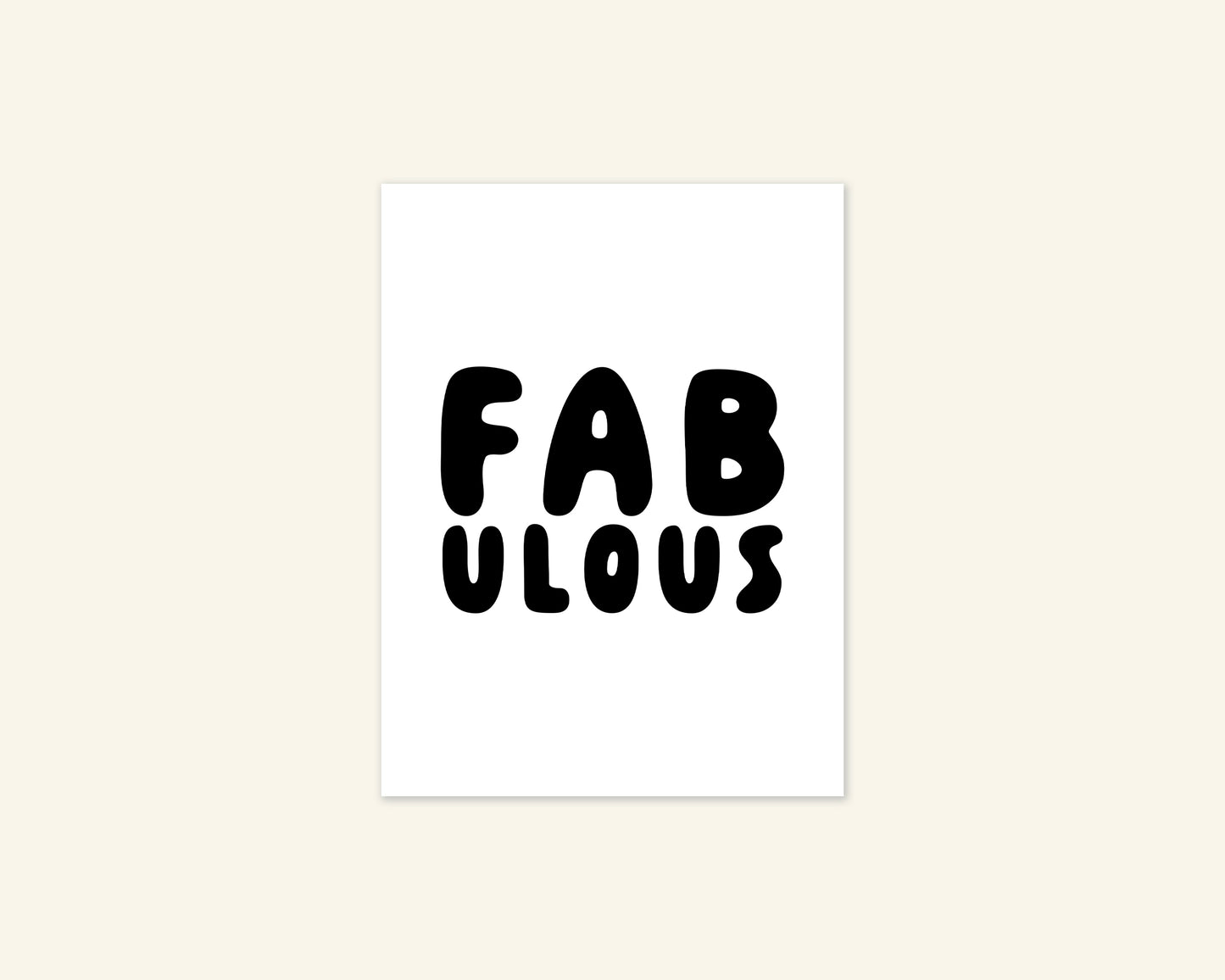 Fabulous Tiny Card