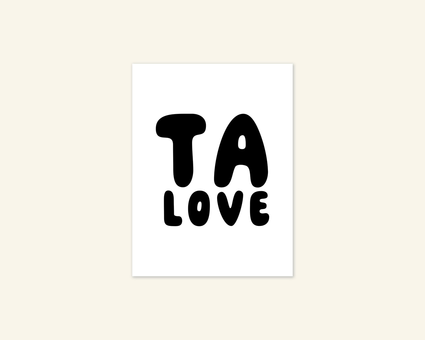 Ta Love Tiny Card