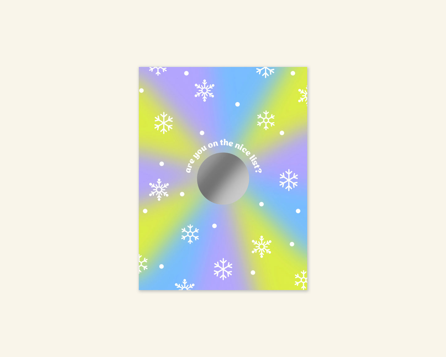 You Know What You Did Naughty or Nice List Tiny Christmas Scratch Card