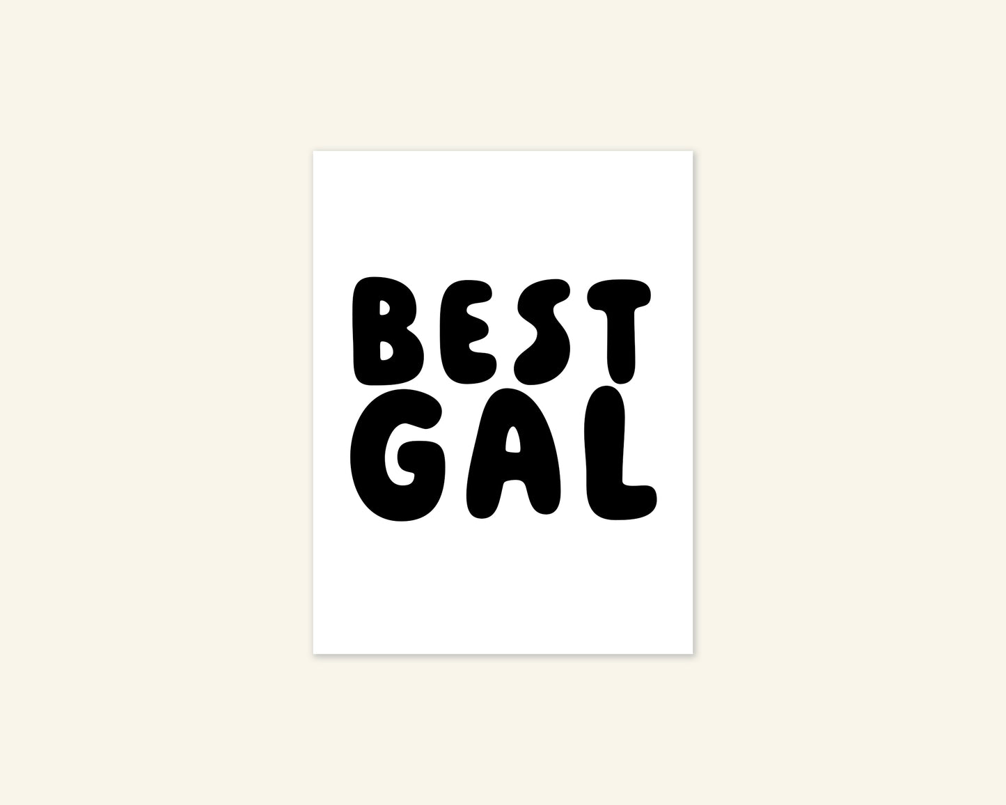 Best Gal Tiny Galentine's Day Card