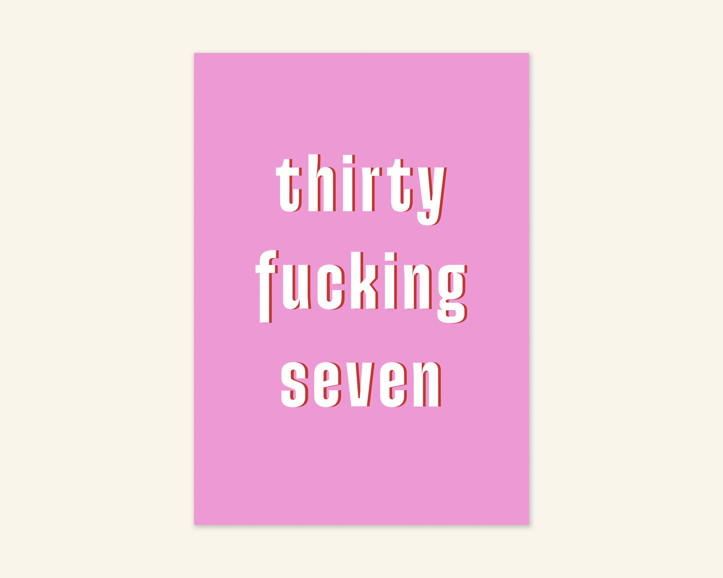 Thirty Something Ages 31 to 39 Birthday Card