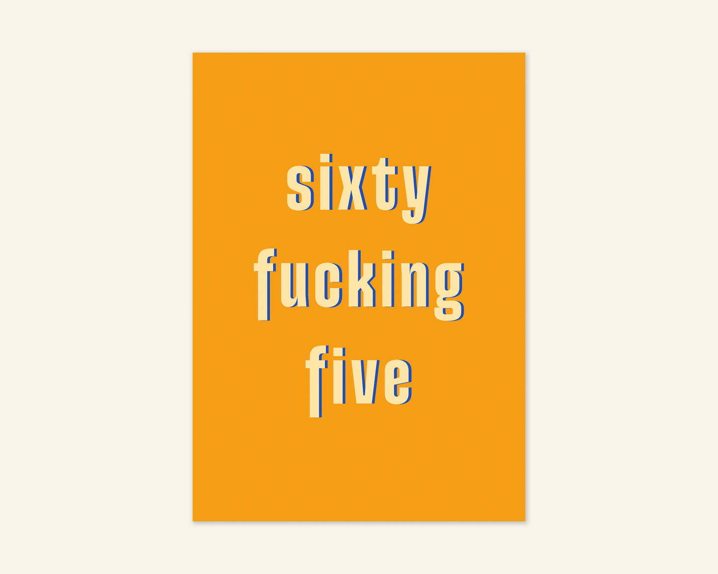 Sixty Something Ages 61 to 69 Birthday Card