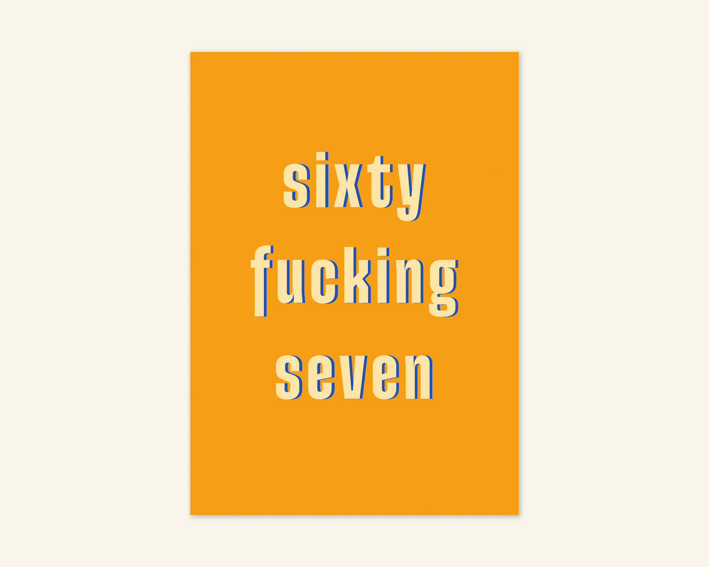 Sixty Something Ages 61 to 69 Birthday Card