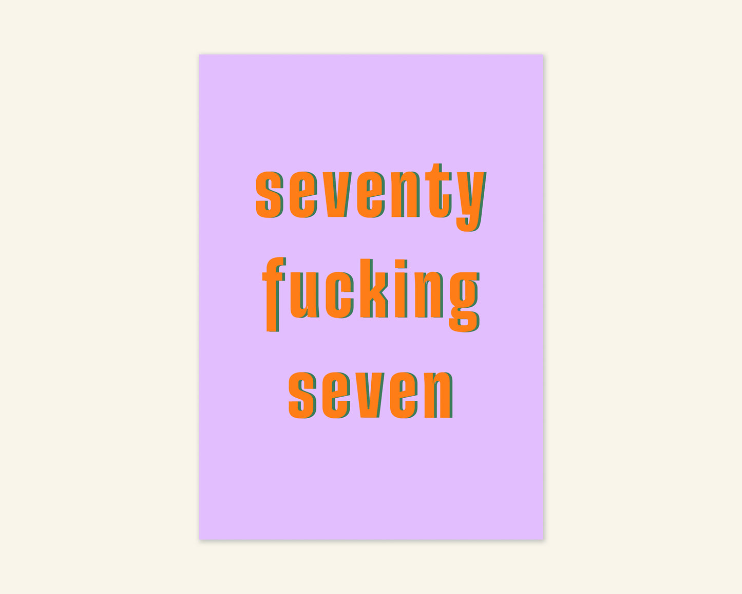 Seventy Something Ages 71 to 79 Birthday Card