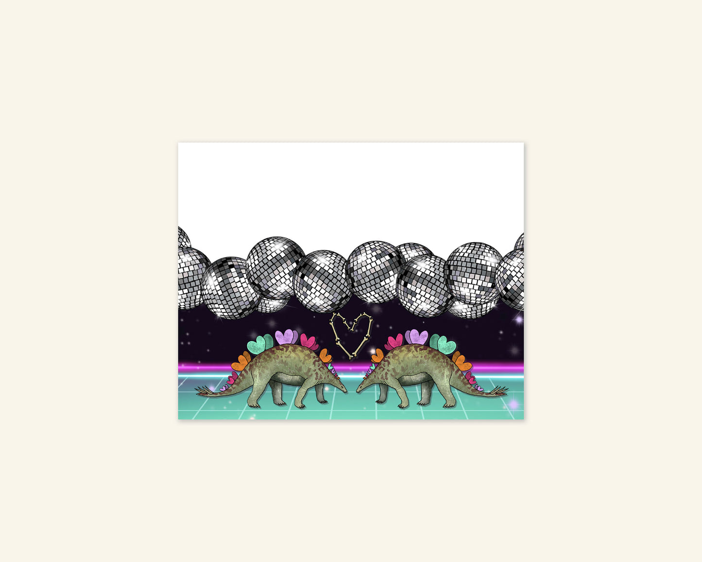 Pack of 20 Disco Dinosaur Place Cards
