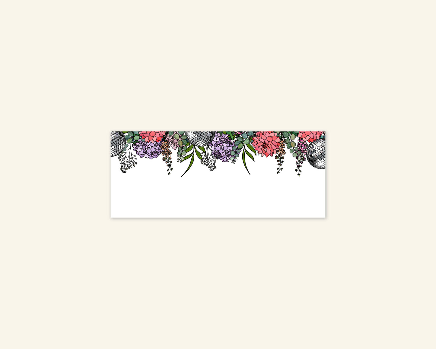 Pack of 20 Floral Dinosaur Place Cards