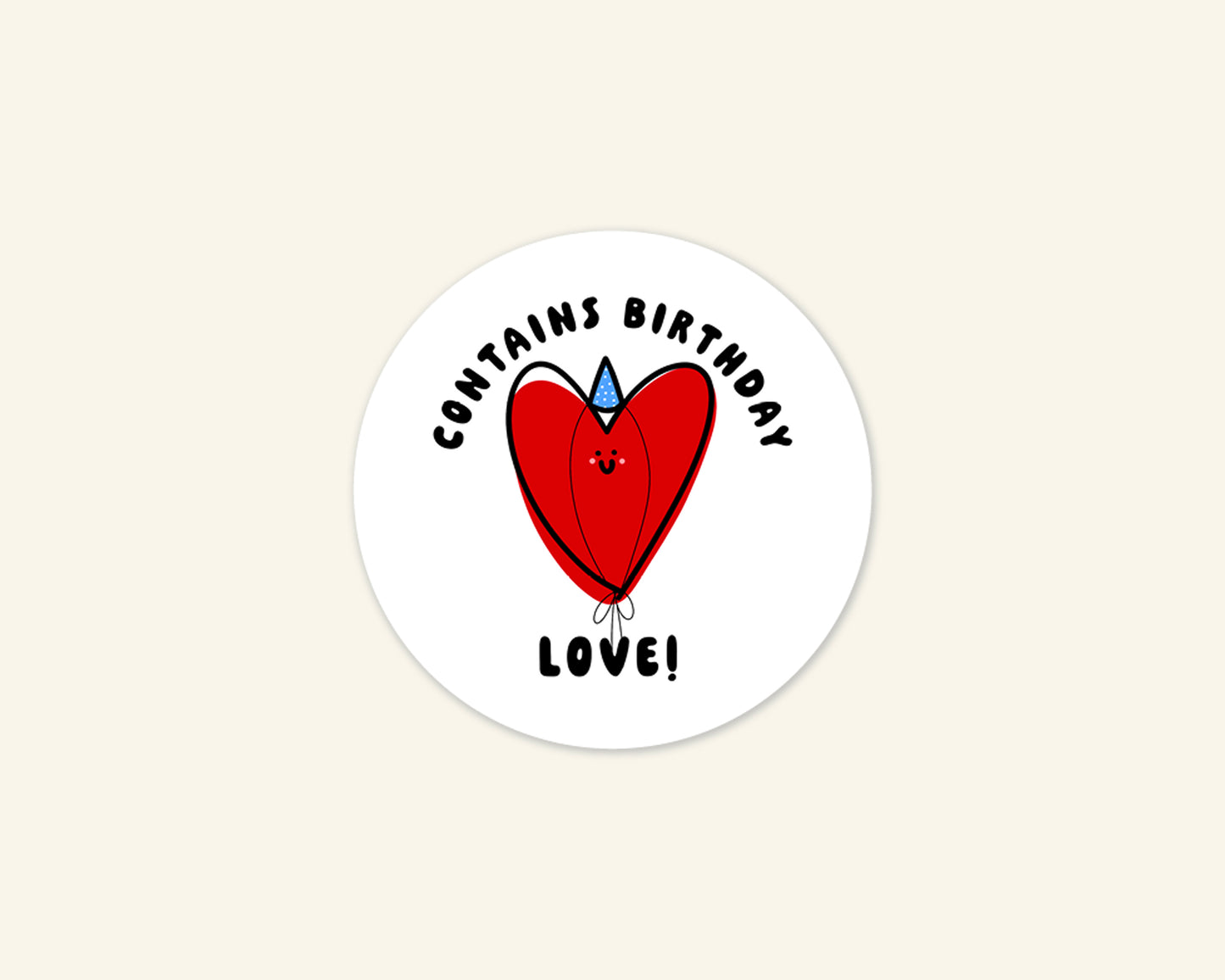 Contains Birthday Love Envelope Seal Stickers