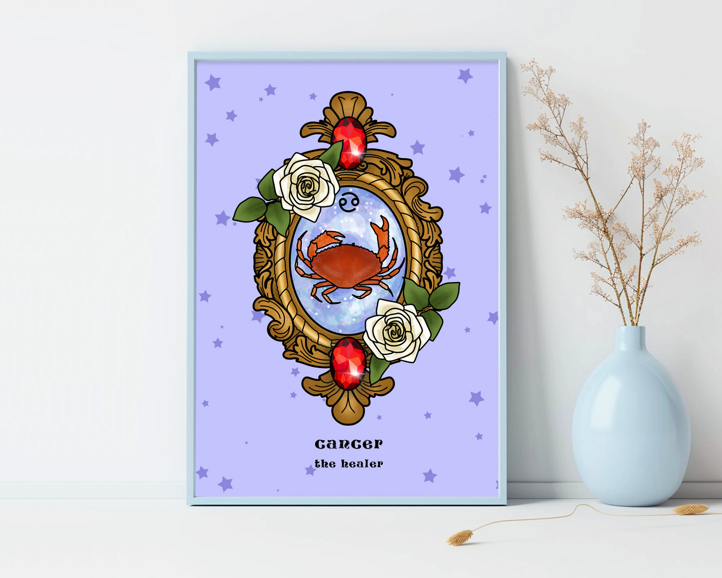 Cancer Zodiac Sign Unframed Art Print