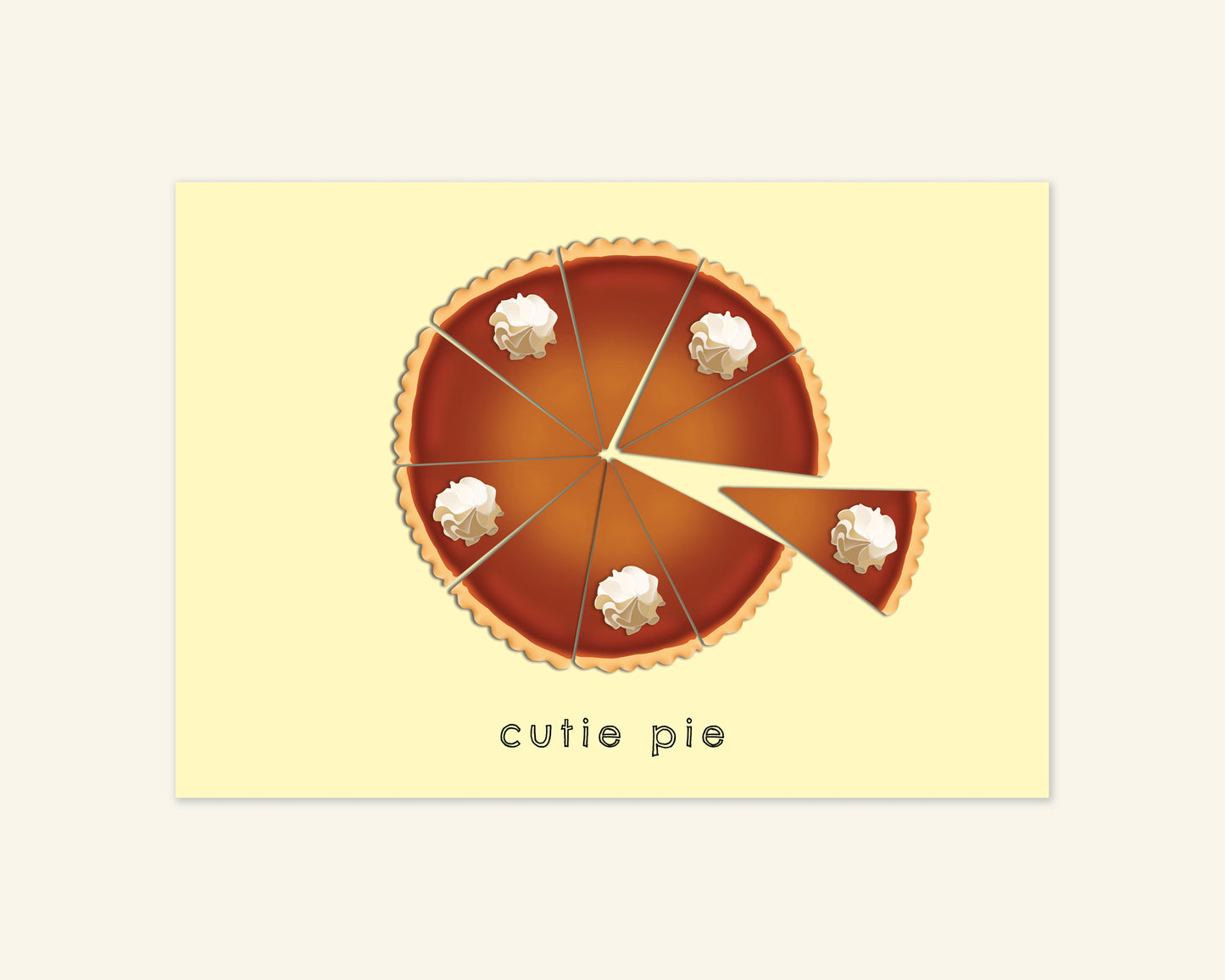 SECONDS (less than perfect) - Cutie Pie A5 Unframed Print