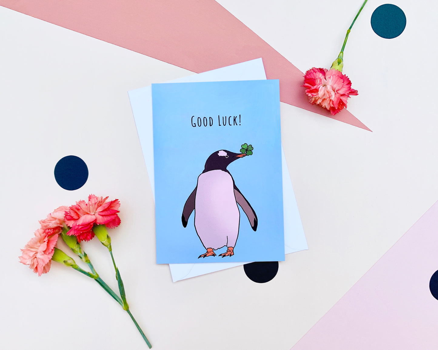 Penguin Good Luck Card