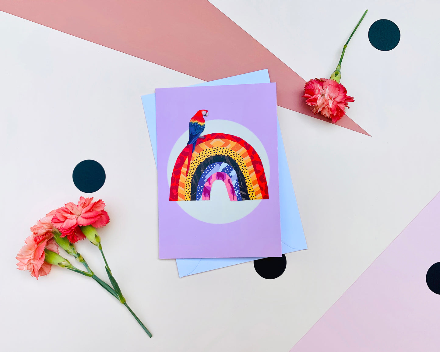 Blank Rainbow Parrot Card
