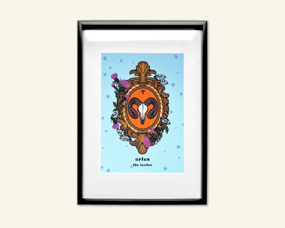 SECONDS (less than perfect) - Aries Zodiac Sign Unframed Art Print