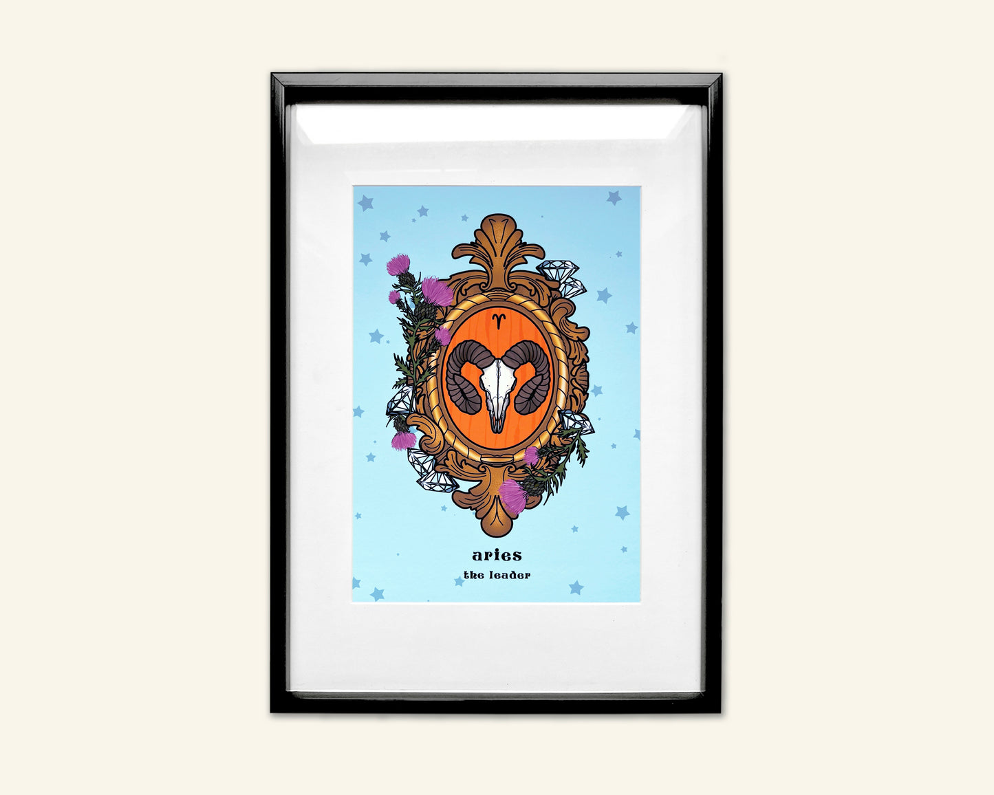 Aries Zodiac Sign Unframed Art Print