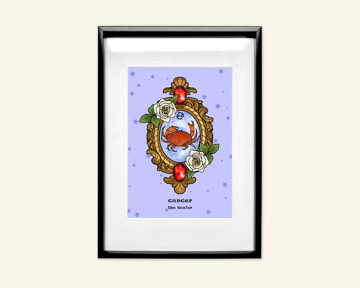 Cancer Zodiac Sign Unframed Art Print