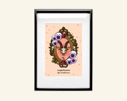 Capricorn Zodiac Sign Unframed Art Print