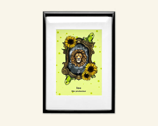 Leo Zodiac Sign Unframed Art Print