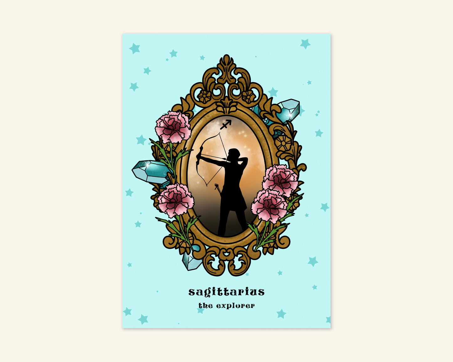 Sagittarius Zodiac Sign Unframed Art Print