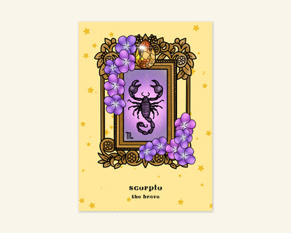 Scorpio Zodiac Sign Unframed Art Print