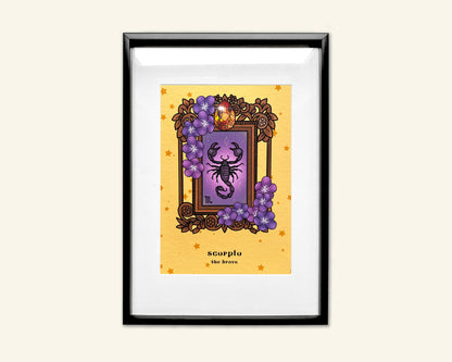 Scorpio Zodiac Sign Unframed Art Print