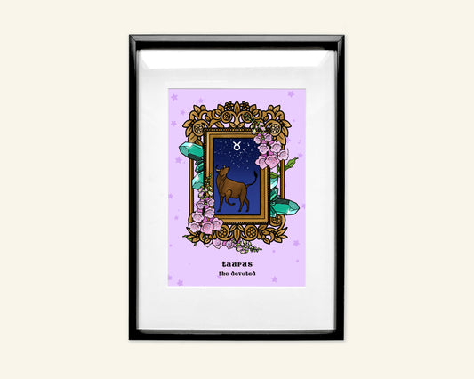 Taurus Zodiac Sign Unframed Art Print