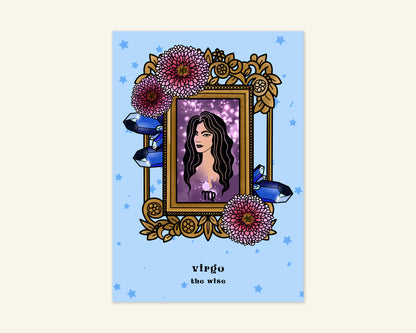 Virgo Zodiac Sign Unframed Art Print