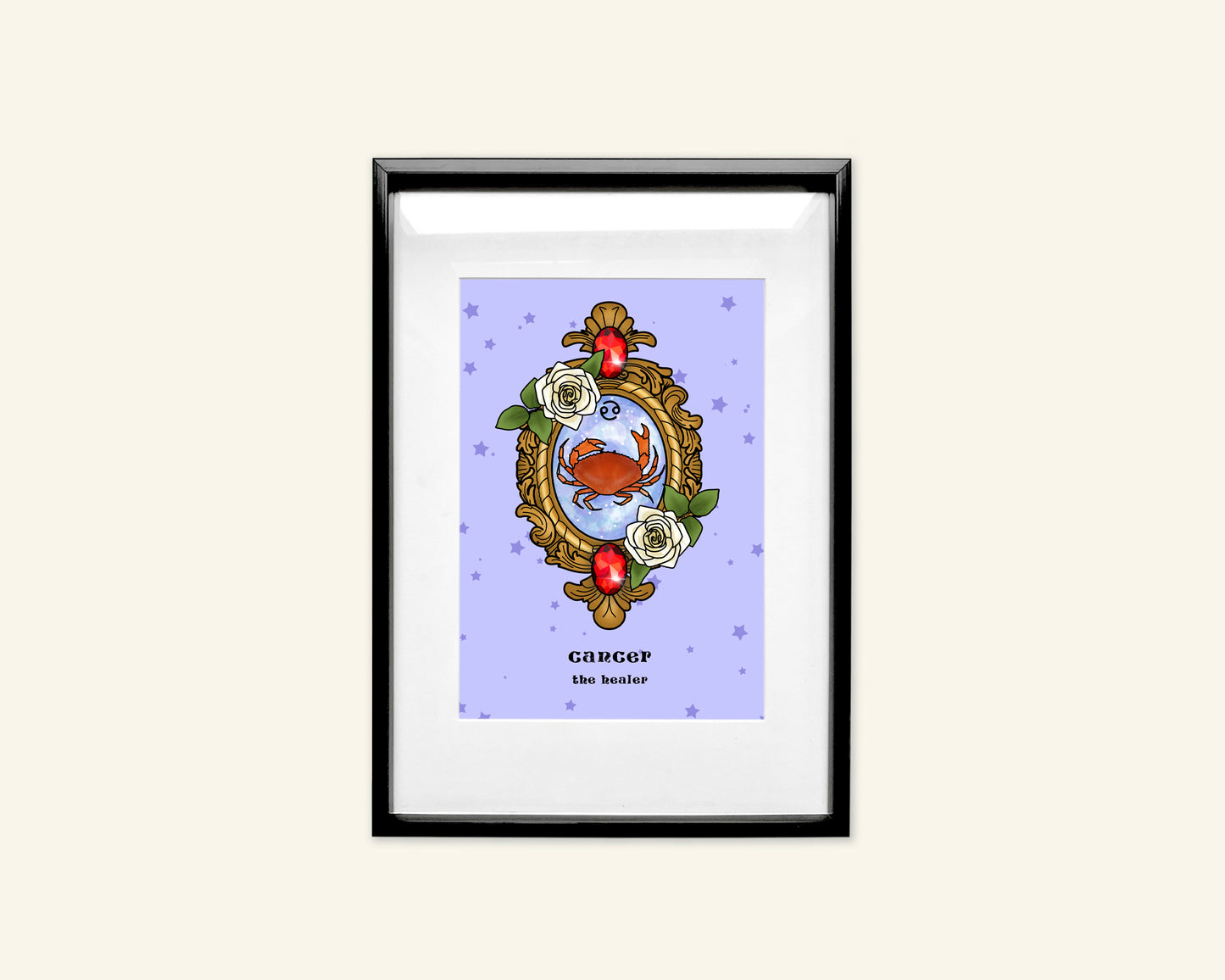 Cancer Zodiac Sign Unframed Art Print