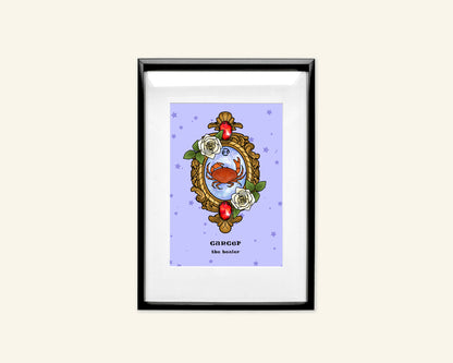 Cancer Zodiac Sign Unframed Art Print