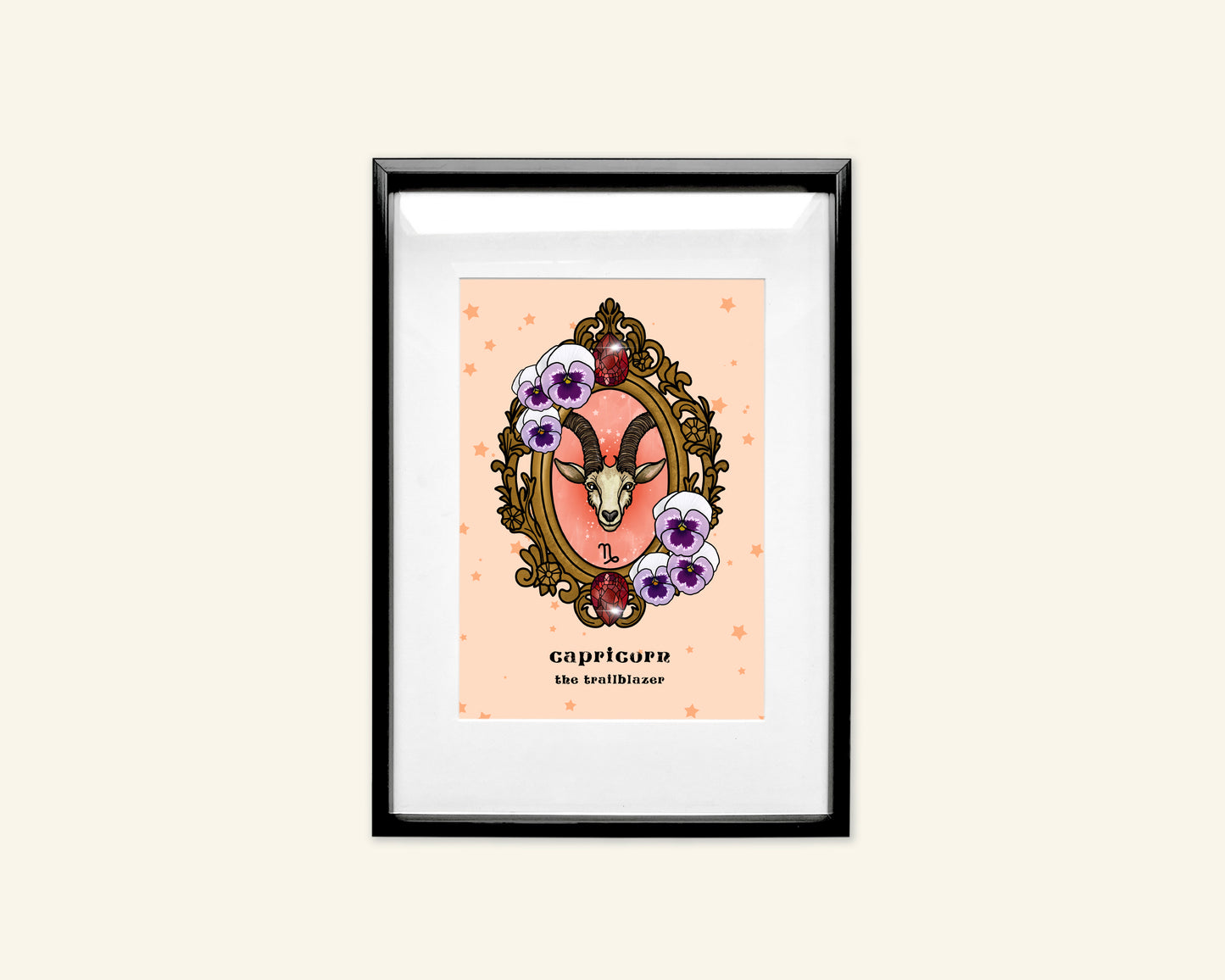 Capricorn Zodiac Sign Unframed Art Print