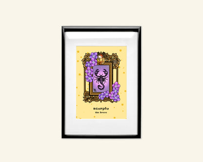 Scorpio Zodiac Sign Unframed Art Print