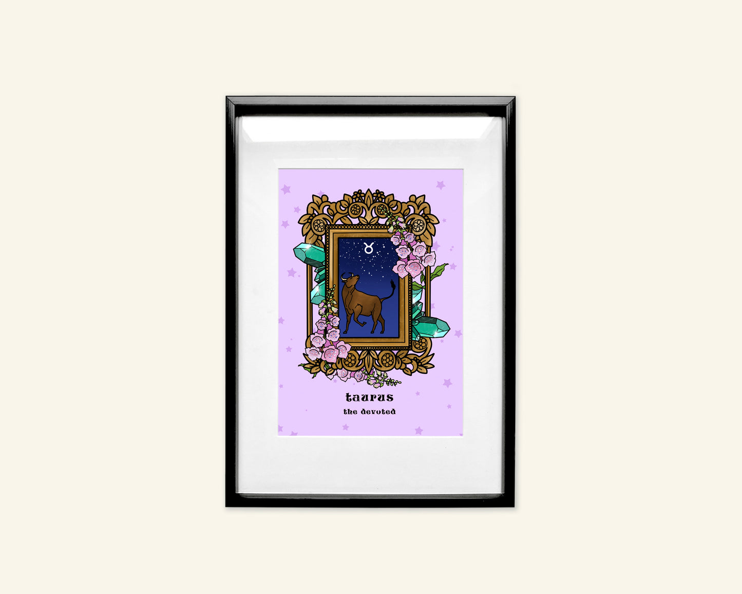 Taurus Zodiac Sign Unframed Art Print