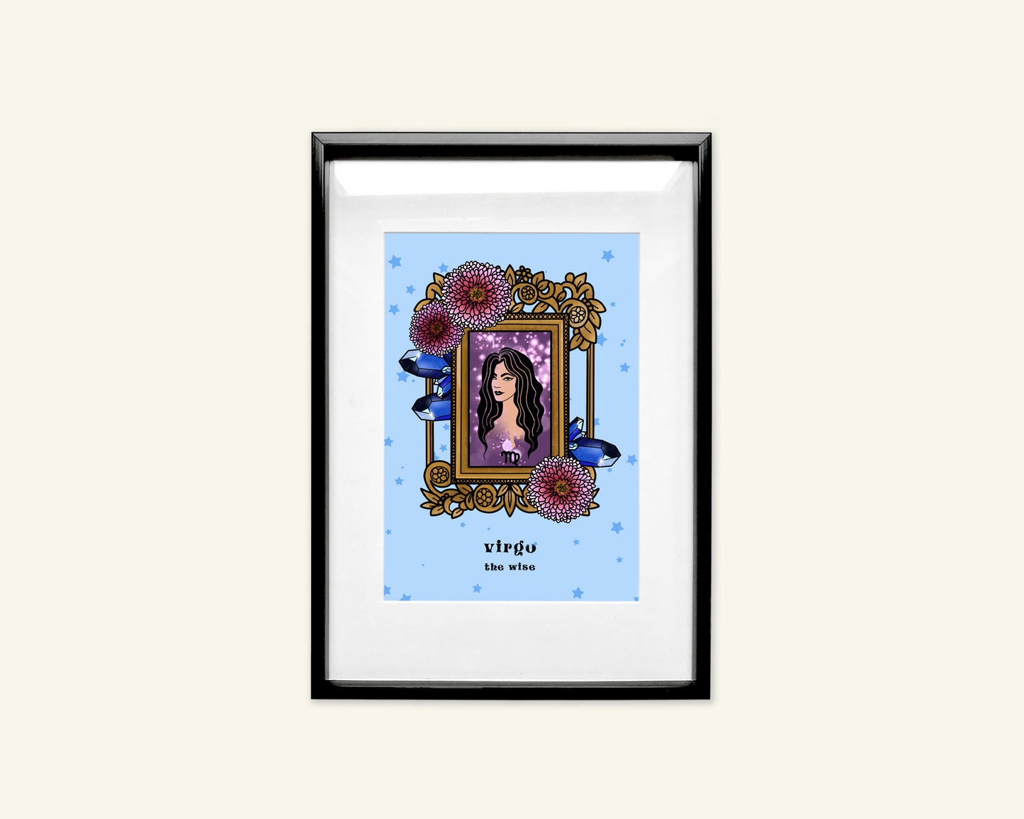 Virgo Zodiac Sign Unframed Art Print