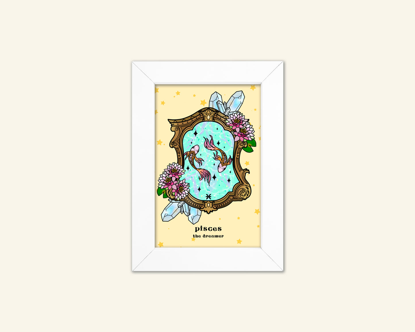 Pisces Zodiac Sign Unframed Art Print