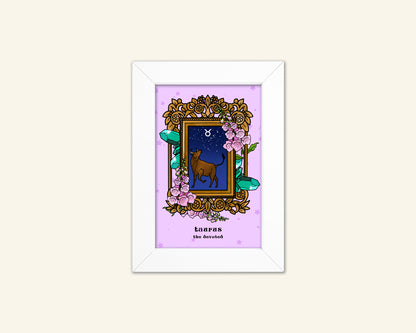 Taurus Zodiac Sign Unframed Art Print
