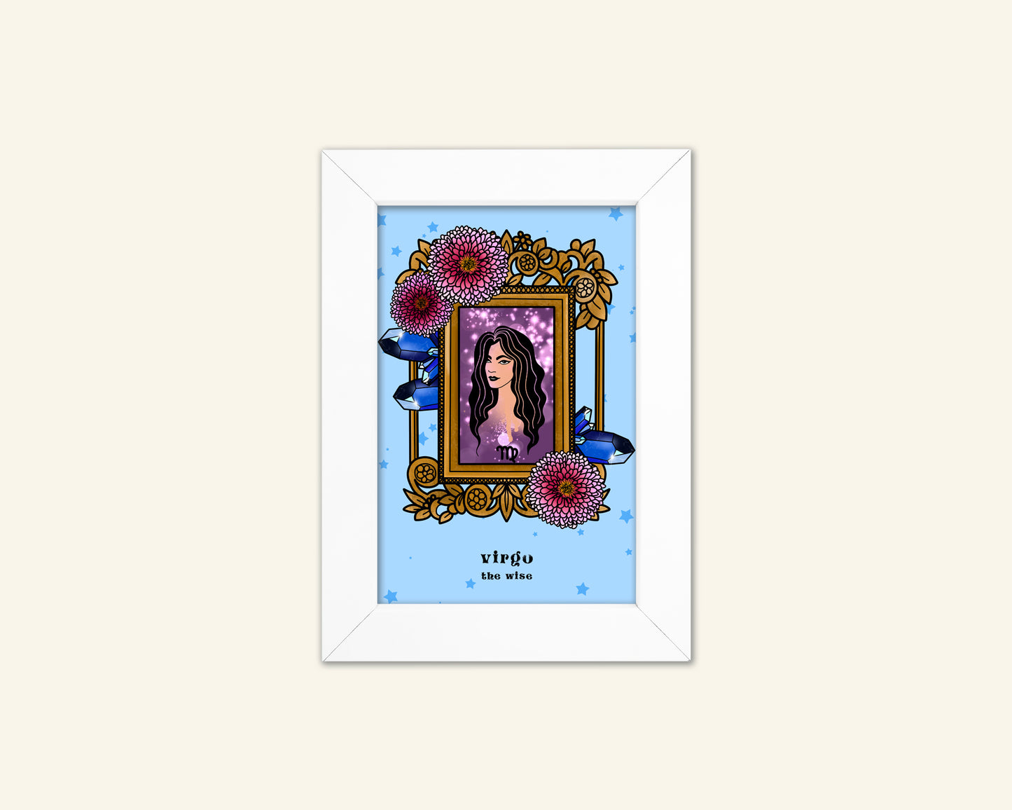 Virgo Zodiac Sign Unframed Art Print