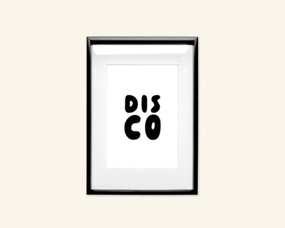 Disco Unframed Art Print