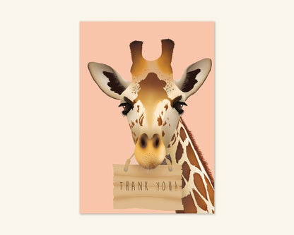 Giraffe Thank You Card