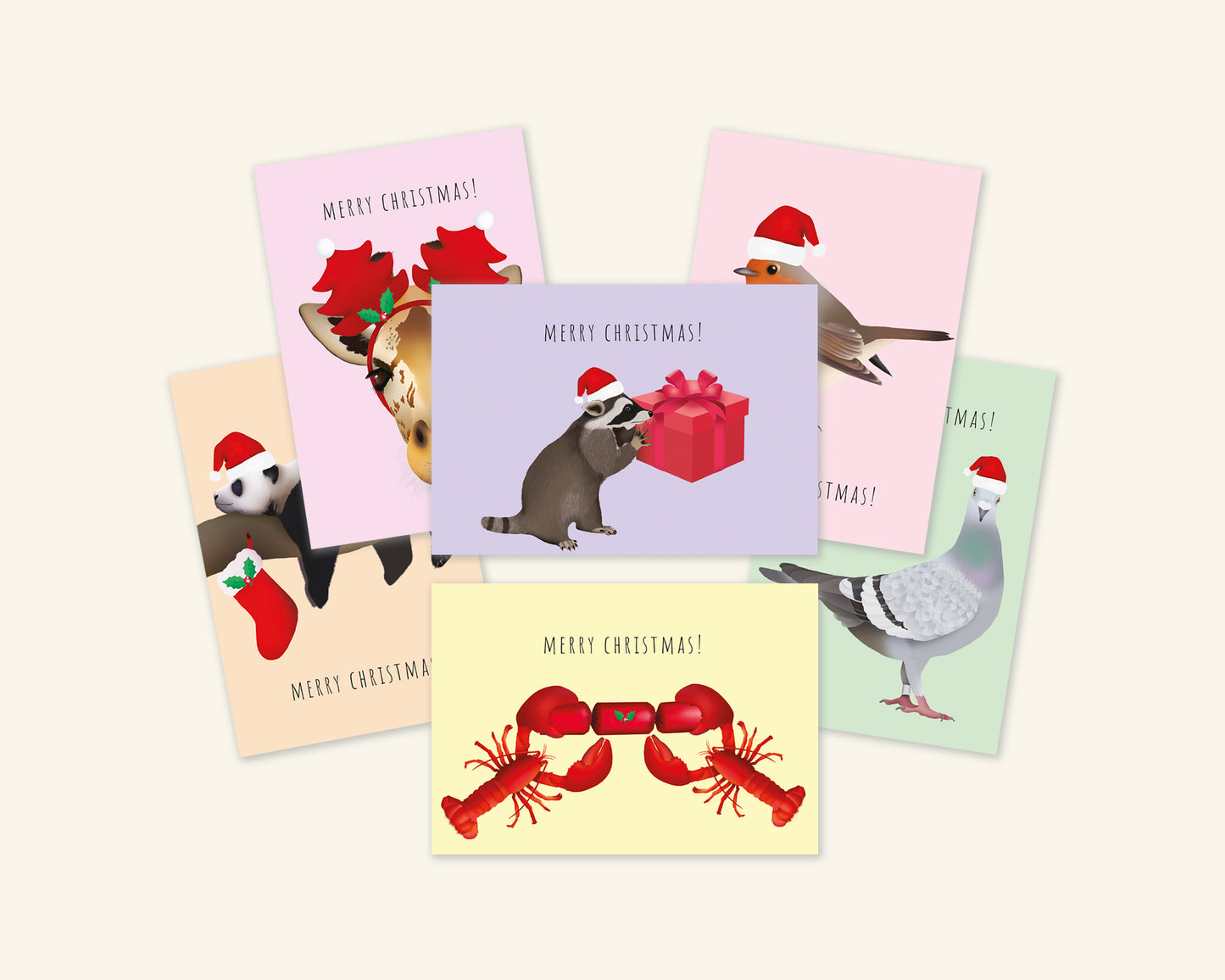 Assorted Animals Christmas Card Bundle